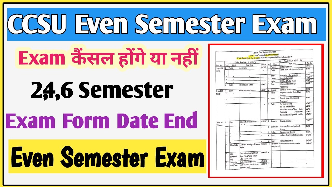 Ccsu exam news update today | CCSU exam postponed 2026 | CCSU news update today | CCSU exam date 