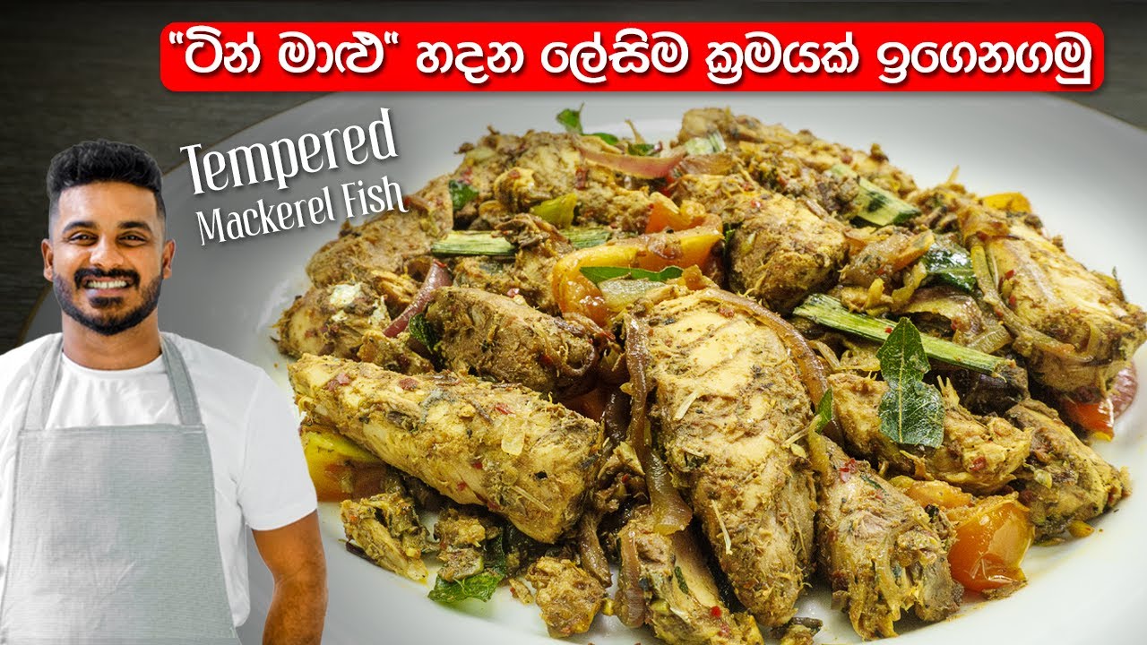 මැකරල් ටින් මාළු(සැමන්) තෙල් දාලා හදමු | Tempered Canned Mackerel Fish