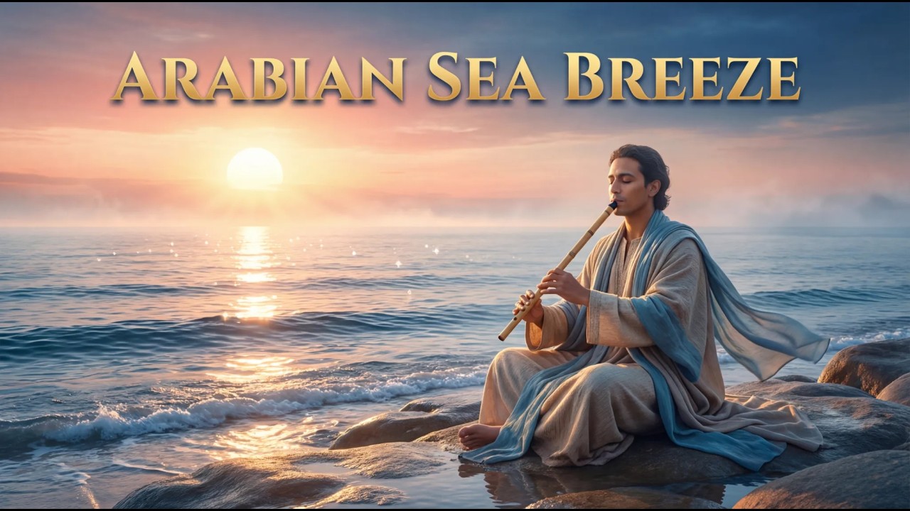 Arabian Sea Breeze | Relaxing Ocean Waves & Middle Eastern Flute for Deep Sleep and Meditation