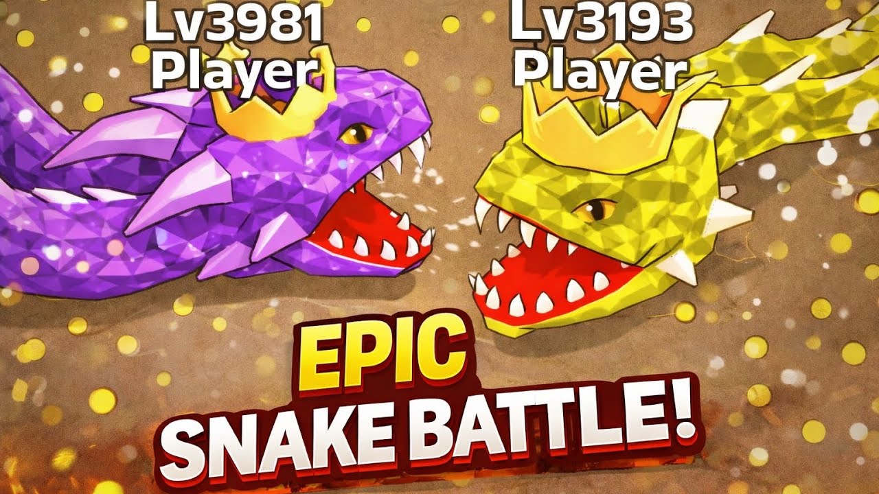 🔥 Lv3981 vs Lv3193 | Epic Snake Battle | AKyoutuber 🐍⚔️