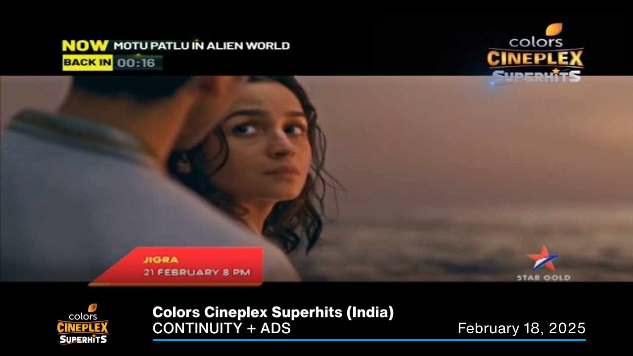 Colors Cineplex Superhits (India) continuity + ads | February 18, 2025