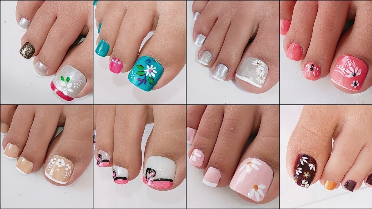 Diseños de uñas 2023 || uñas 2023 😍 Toe Nail Art Designs