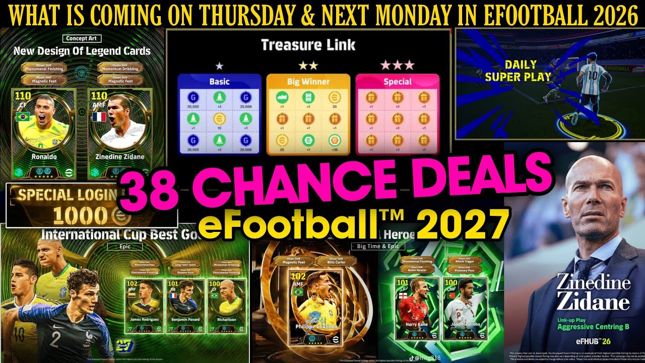 38 Epic Chance Deals: What is coming on Thursday & Next Monday in eFootball 2026, New Bigtime Pack