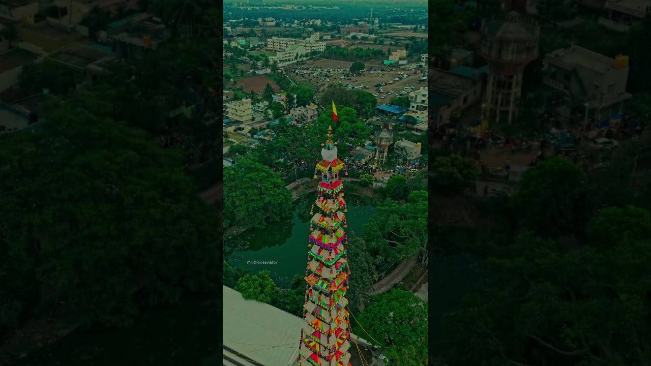 Witness the World&rsquo;s Tallest Temple Chariot at Huskur Jatre #huskur #viral #karnataka #india #shorts