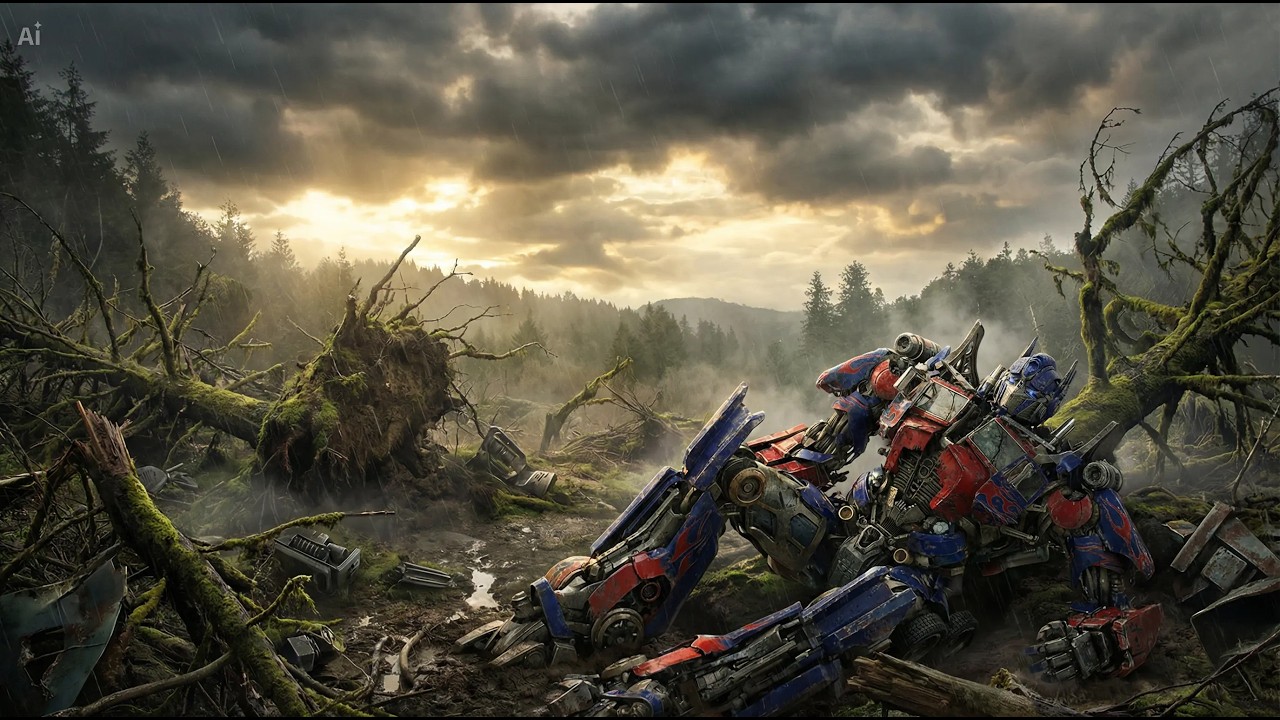 Broken Optimus Prime Buried in a Storm Damaged Forest Valley | Alien Factory Restoration