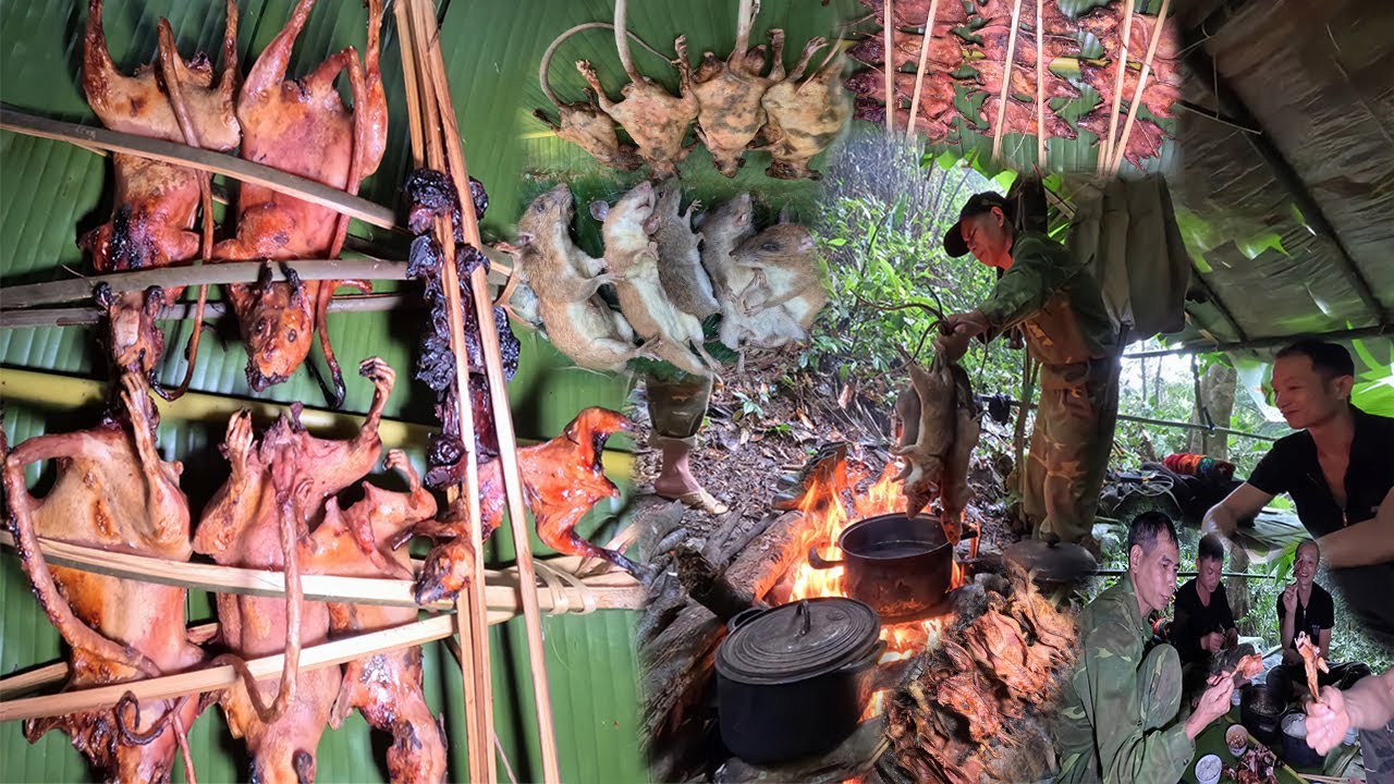 Sinh Tồn 7 Ngày Trong Rừng Sâu | Nướng Chuột Rừng Làm Món Ăn Sinh Tồn”survive in the rain forest