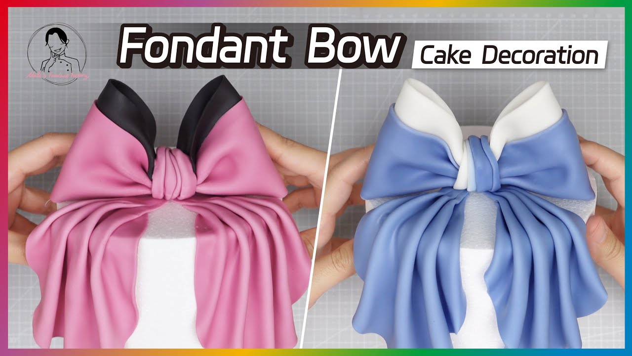 Fondant Bow｜Easy Bow Cake Topper｜How to Make a Cake Bow｜Step by Step Cake Bow Tutorial