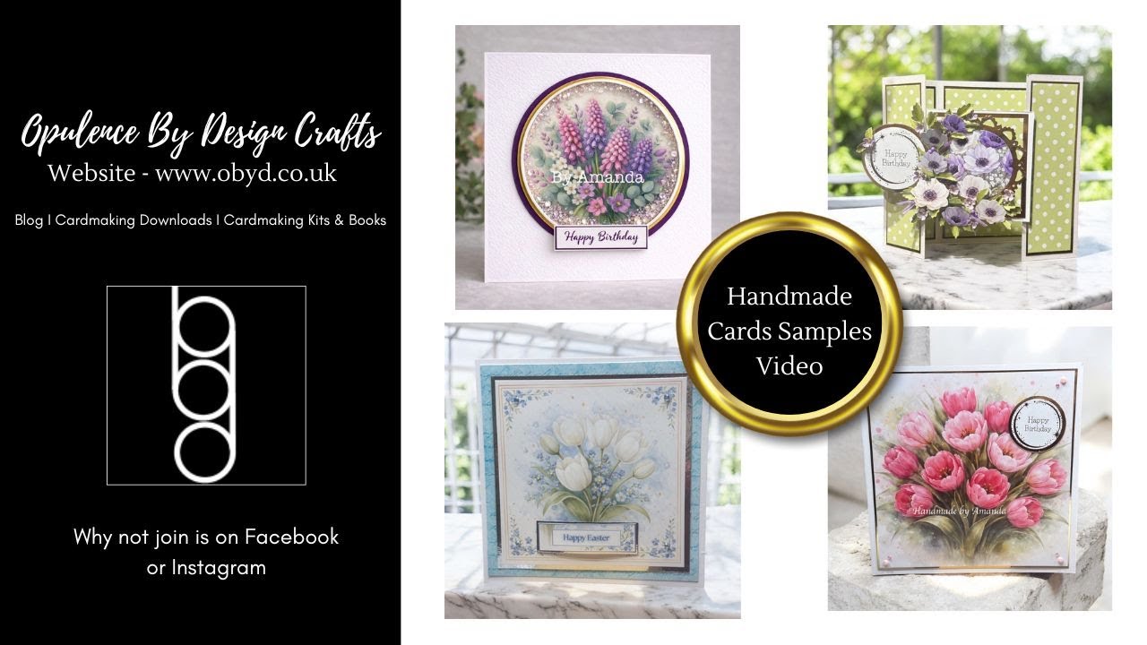 Opulence By Design Crafts Handmade Cards Gallery for so far 2026 - see below for links #cardmaking