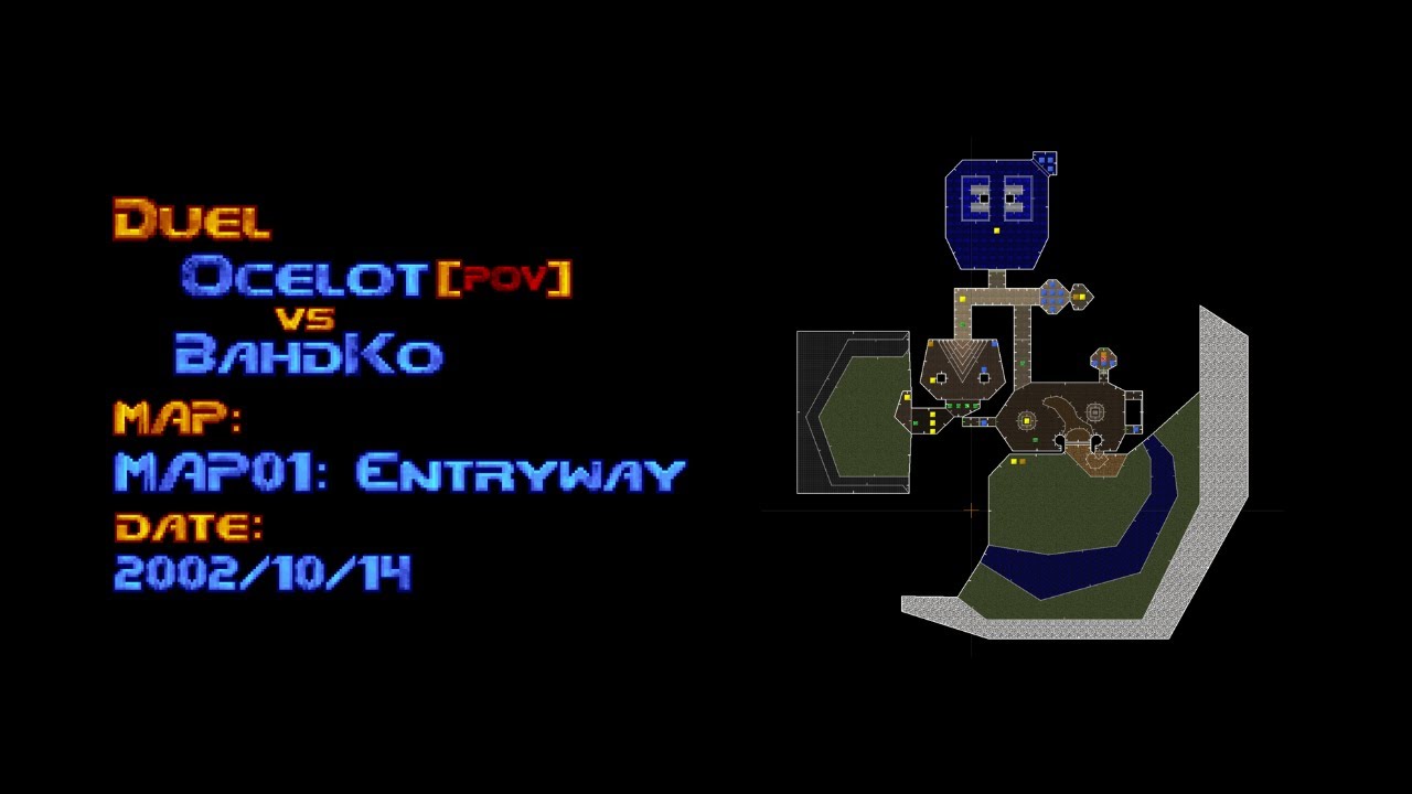 Doom 2 Deathmatch: Ocelot vs BahdKo - MAP01: Entryway (Duel)