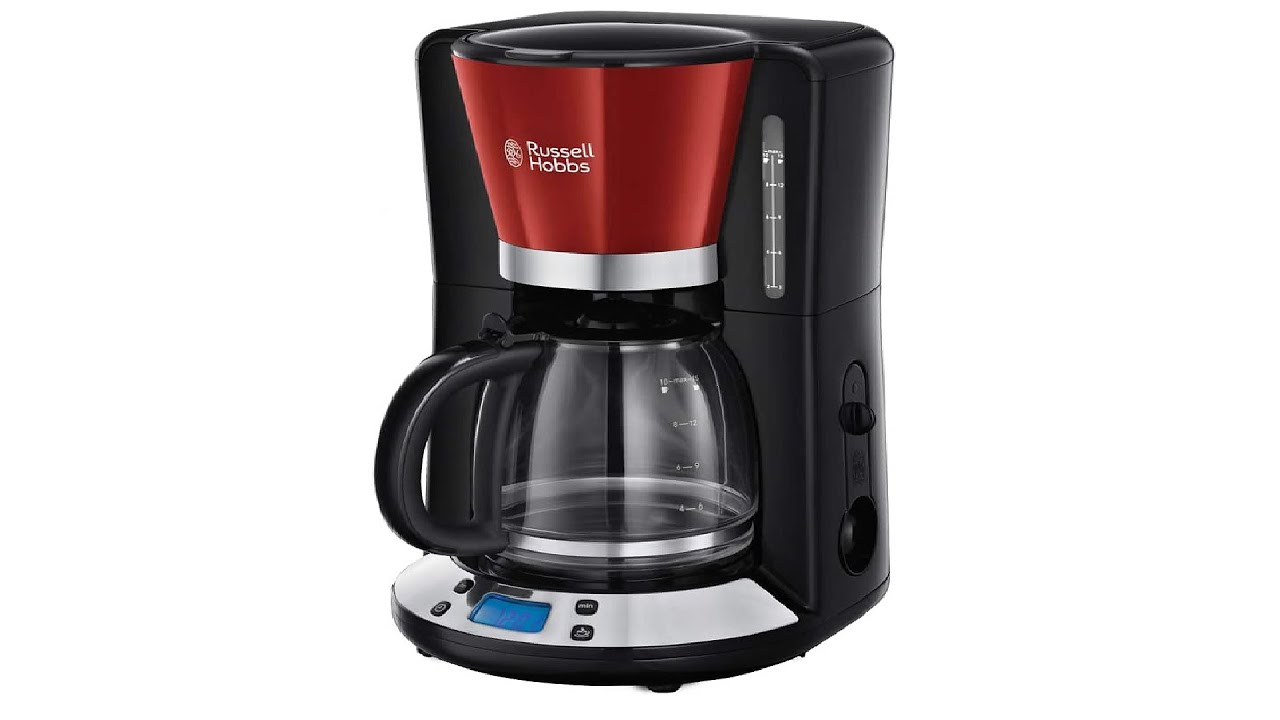 Coffee Maker Russell Hobbs Red Brewing Technology Digital Control with Programmable Timer Unboxing ☕