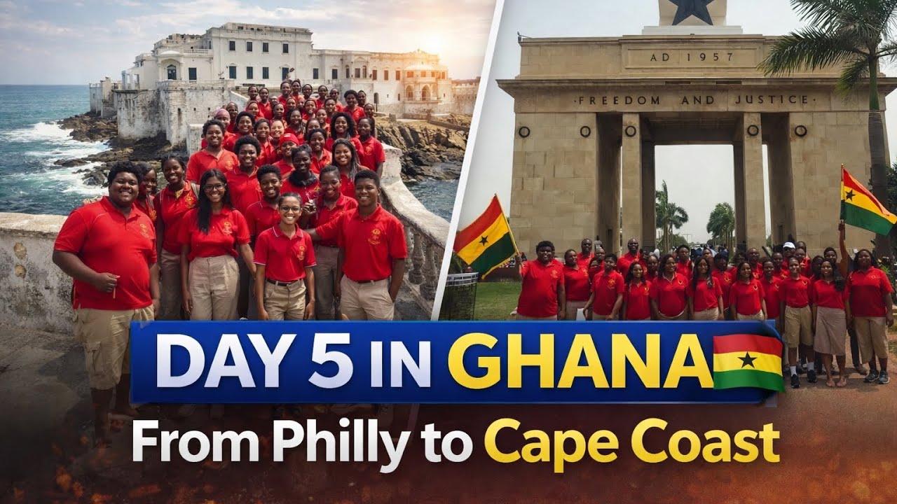 День 5 в Гане 🇬🇭 | Студенты из Западной Филадельфии посетили замок Кейп-Кост