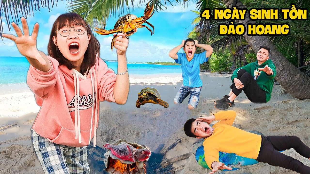 Hà Sam Tổng Hợp Thử Thách 4 Ngày Sinh tồn Trên Đảo Hoang Không Đồ Ăn Nước Uống