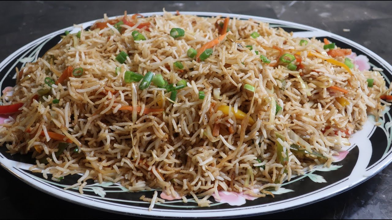 Vegetable Fried Rice -  Chinese Fried Rice Restaurant Style By Cook with Madeeha