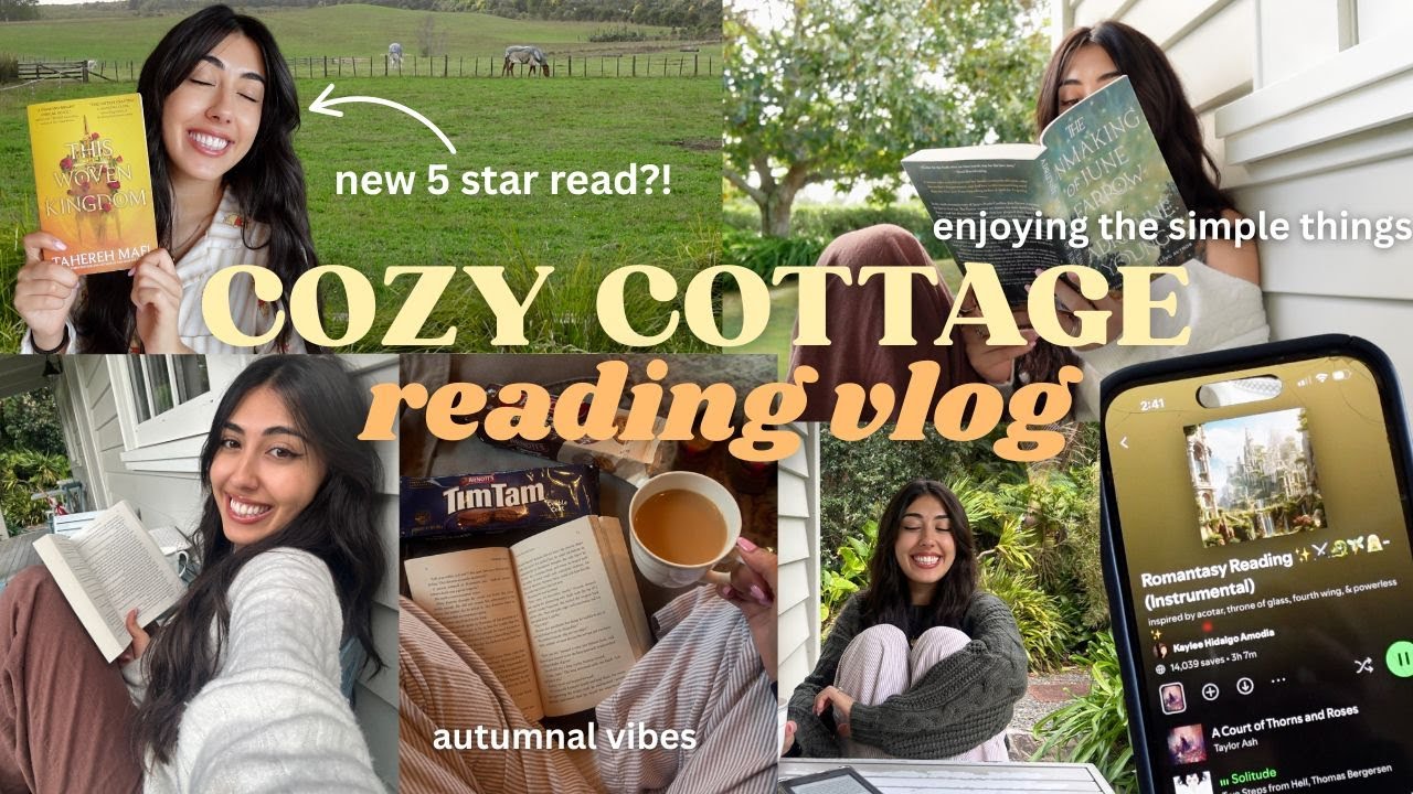 cozy cottage reading vlog 📖🍂 a gloomy autumn weekend + a new 5⭐ read!