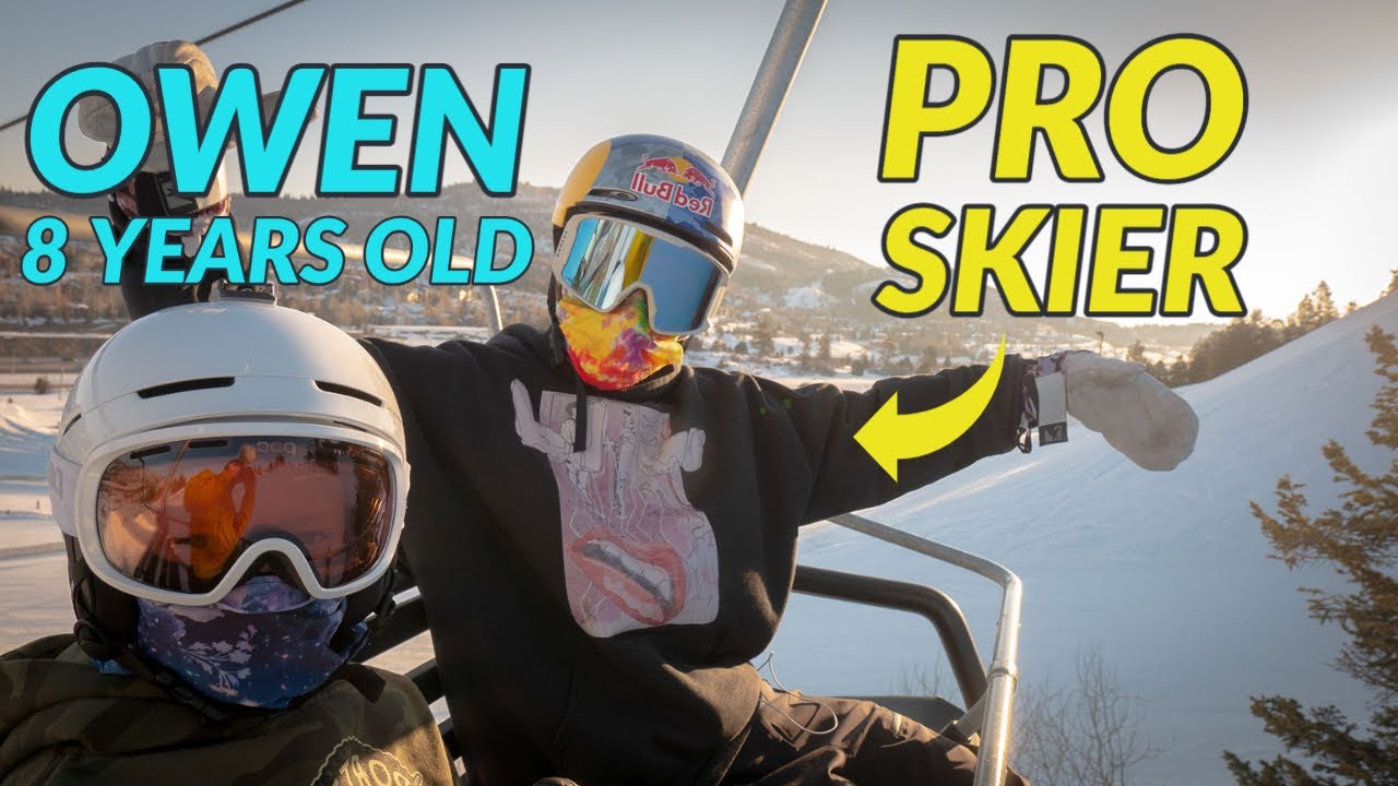 8 Year Old Learns Tricks from Pro Skier Cody LaPlante!