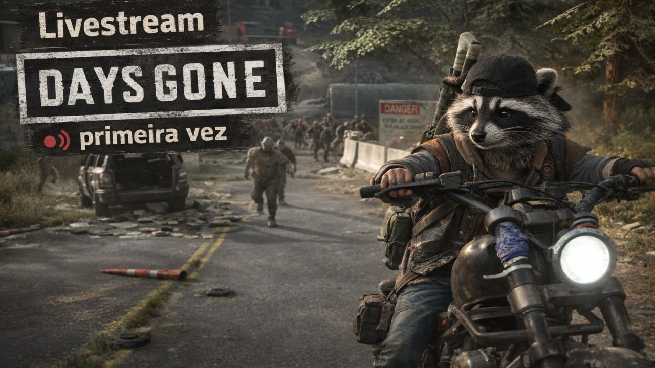 LIVESTREAM DAYS GONE #1 MINHA PRIMEIRA VEZ NESSE MUNDO