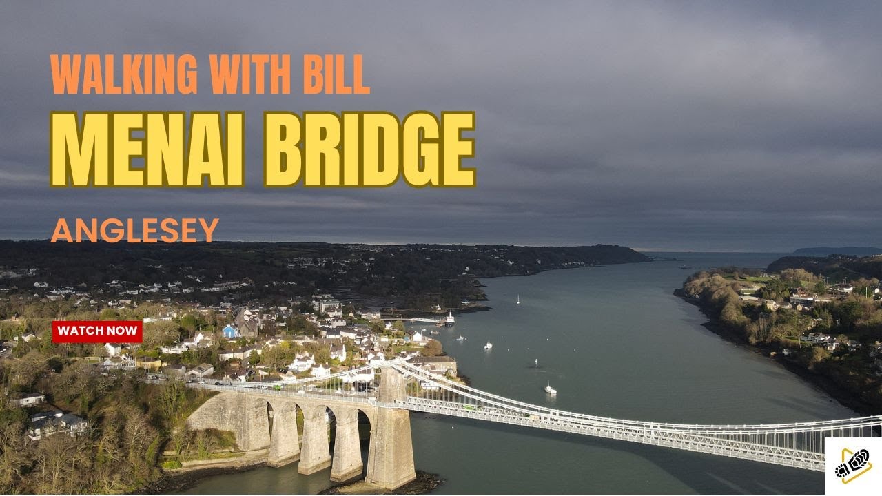 Menai Bridge town winter walk, Anglesey, North Wales (with captions).