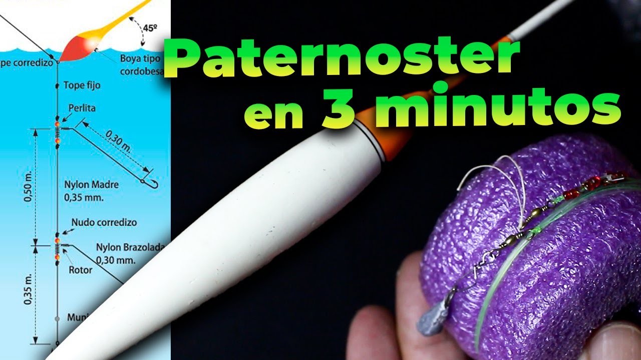 Linea PATERNOSTER / PEJERREY Tutorial RAPIDO Y SENCILLO 🔥