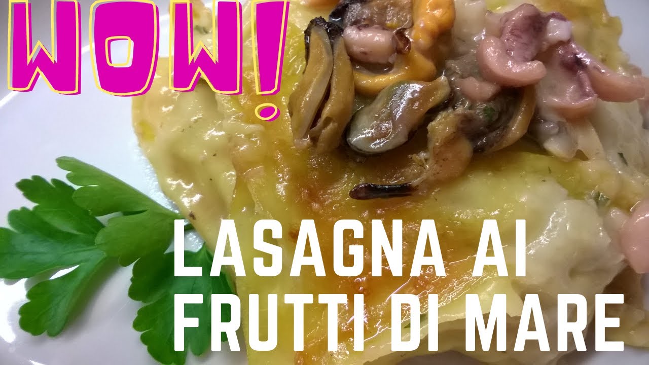 Lasagna ai frutti di mare.