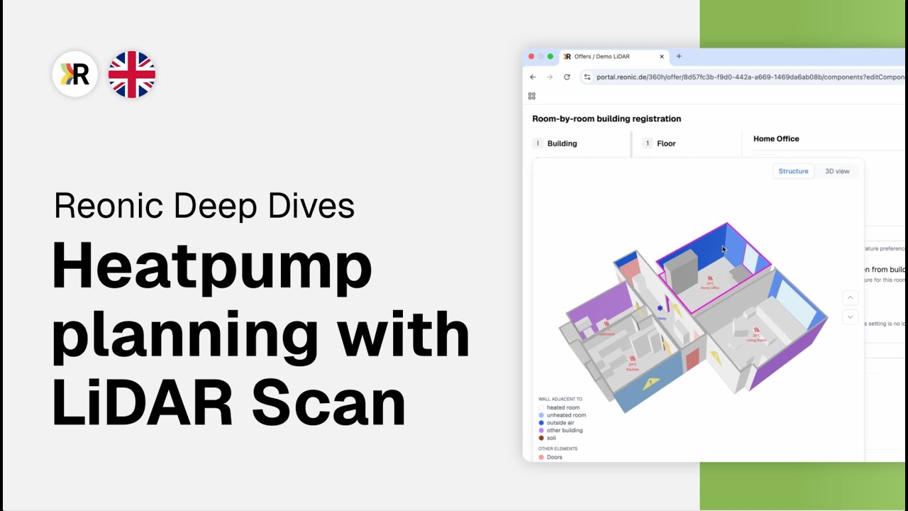 Reonic Academy | Deep Dives | Heatpump planning with LiDAR Scan