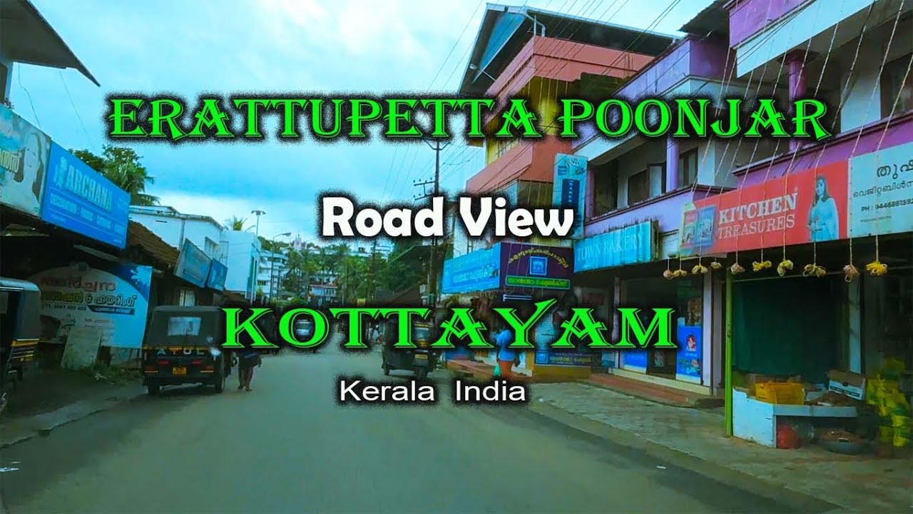 Erattupetta Poonjar Road View - Kottayam - Kerala - India.