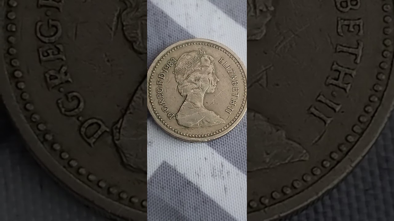 UK coin old one pound year 1983