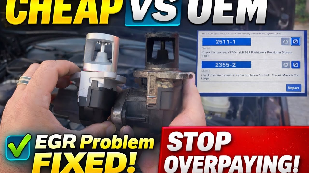 I installed the cheapest  EGR valve on my mercedes... guess what happend-error codes 2251-1 & 2355-2
