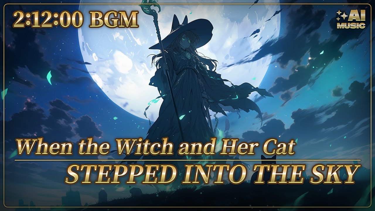 【Fantasy BGM 2HR】 When the Witch and Her Cat Stepped Into the Sky