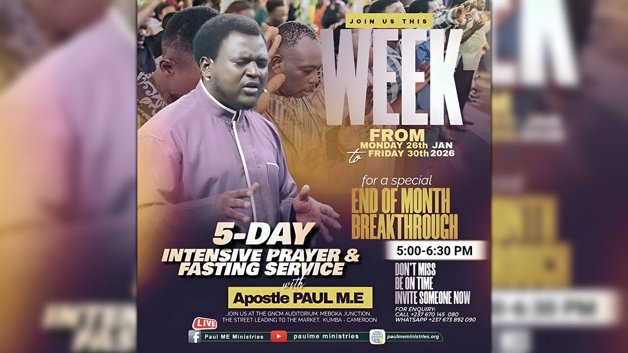 DAY 4 - END OF MONTH INTENSIVE PRAYER FOR BREAKTHROUGH SERVICE WITH APOSTLE PAUL M.E || 29/01/2026