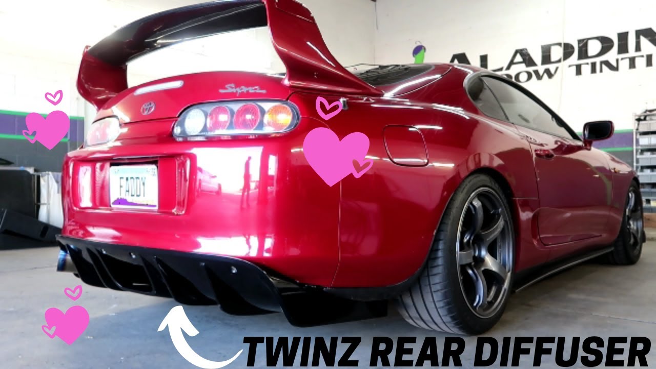 TwinZ Rear Diffuser Installed! | JDM MK4 Toyota Supra