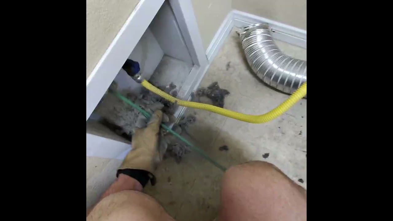 Short quick dryer vent cleaning