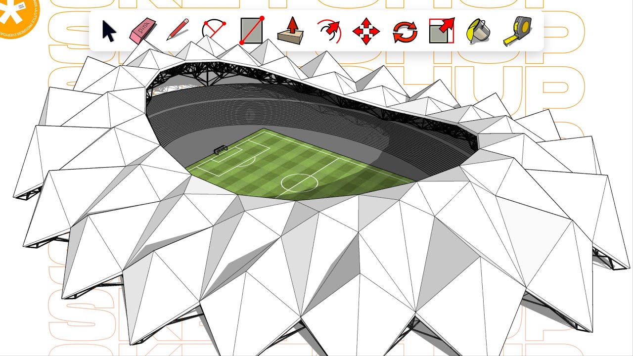 SketchUp for Architects: How to 3d model Shenzhen Universiade Sports Centre in 