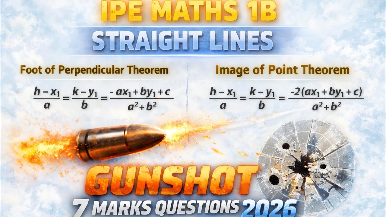 IPE LQA7MARKS|STRAIGHT LINES FOOT OF PERPENDICULAR &IMAGE OF POINT|MOST IMPORTANT REPEATEDQUESTIONS 
