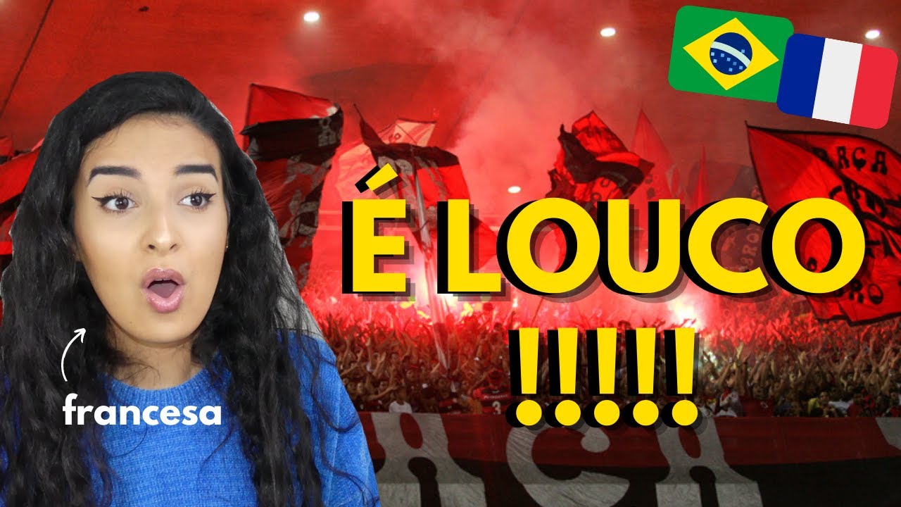 GRINGA FRANCESA REAGE AS MELHORES TORCIDAS DO FLAMENGO! *é muito louco, tantas pessoas!!*