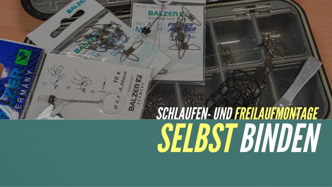 Tutorial: Die perfekte Feedermontage (Schlagschnur, Schlaufen- und Freilaufontage) selbst binden 🧰