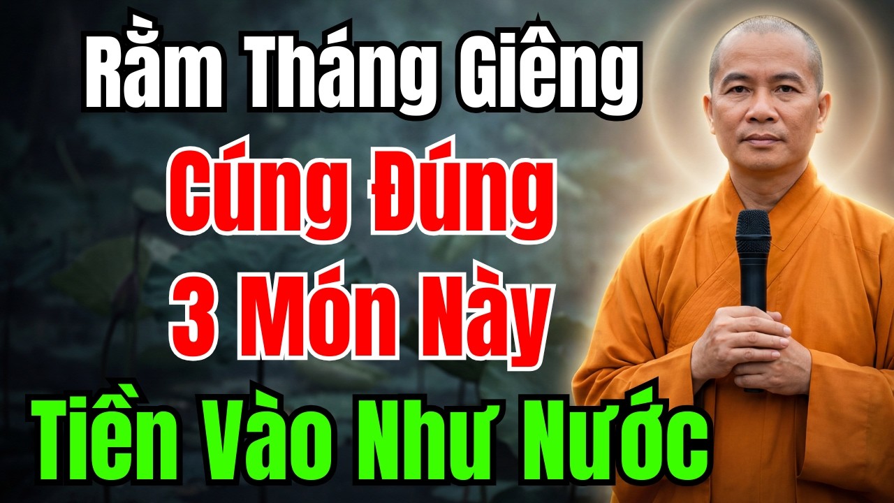 CÚNG RẰM THÁNG GIÊNG 3 MÓN NÀY, ÔNG BÀ PHÙ HỘ, TIỀN BẠC VÀO NHÀ LIÊN TỤC