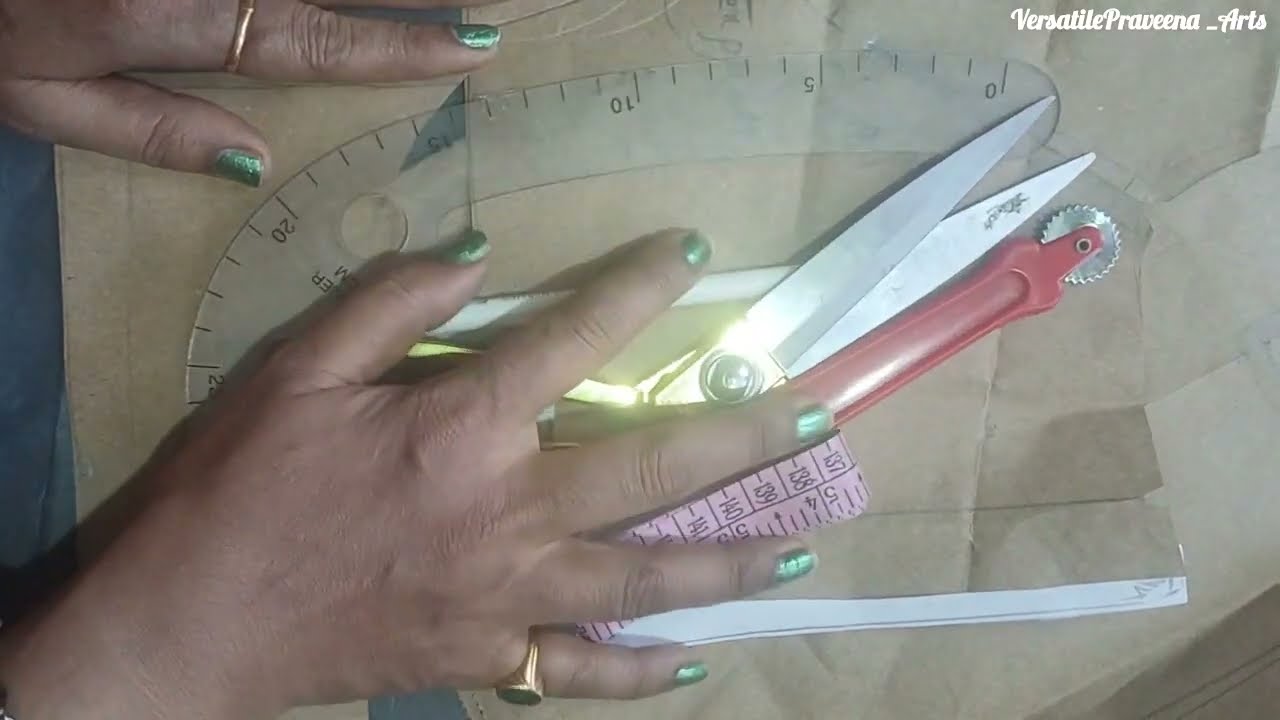 Princess cut #blouse 2 paperpatterns cutting using basic blouse paperpattern,very easy&quick method 
