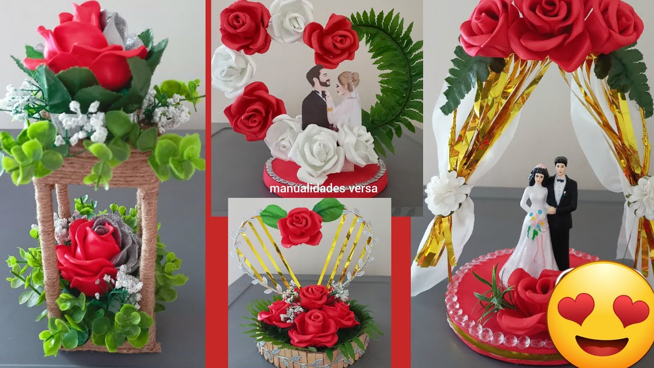 4 ideas fáciles de centros de mesa para boda/4 ideas of centerpiece for wedding #diy #2023 #wedding