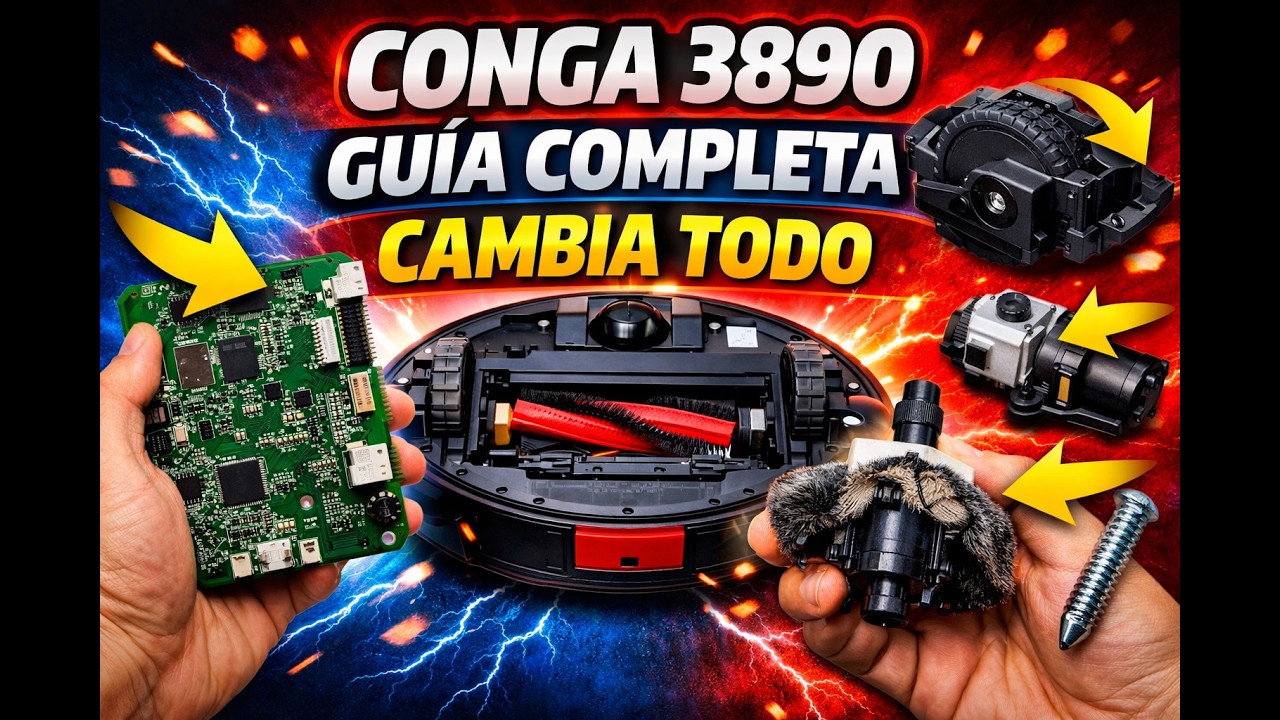 ✅️Conga 3890 Como Cambiar Cualquier Pieza#placabase#rueda
