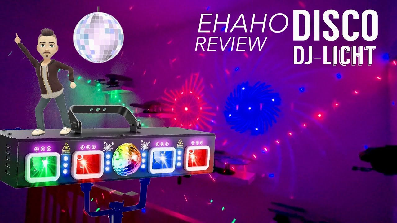 PARTY ON :D  Ehaho DJ-Disco Licht im Test REVIEW - Laser- Stroboskop- Schwarzlichteffekte & mehr !!