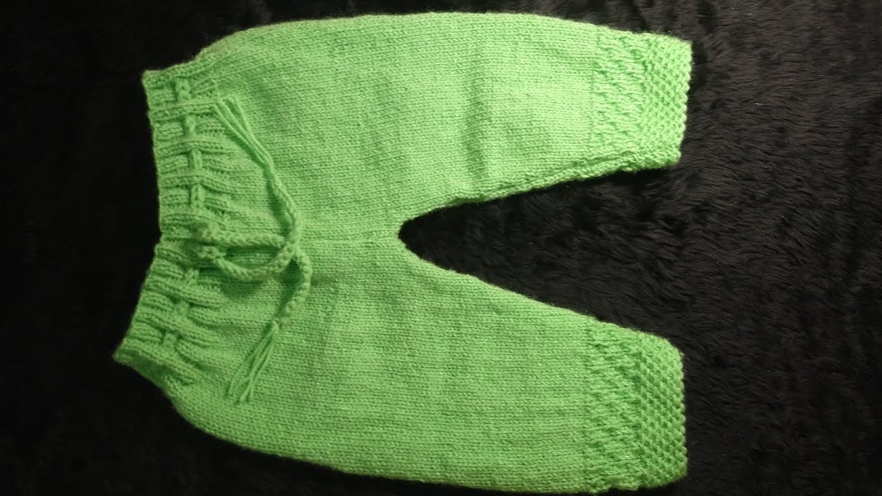 Baby Pyjama #Pants #Trousers For New Born (Eng Subtitles)नवजात शिशु के लिए पजामा की बुनाई
