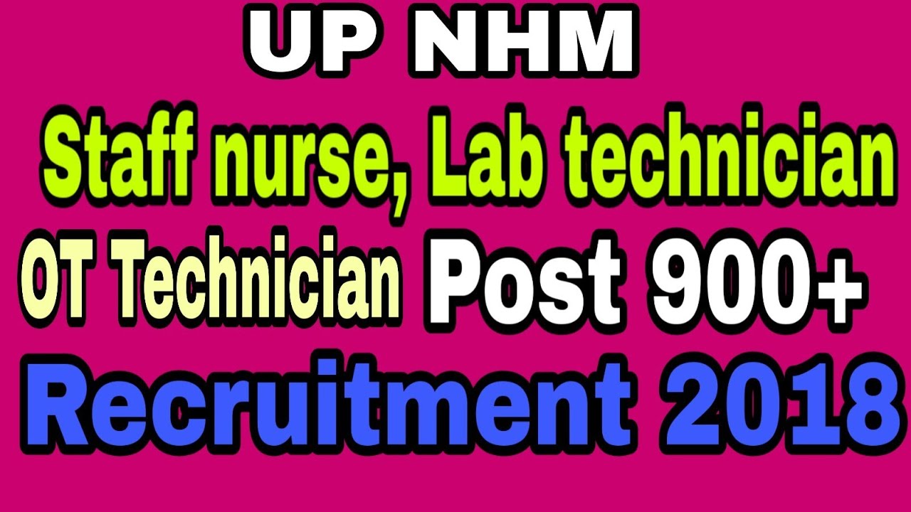 UP NHM Staff Nurse and Paramedical Recruitment 2018.