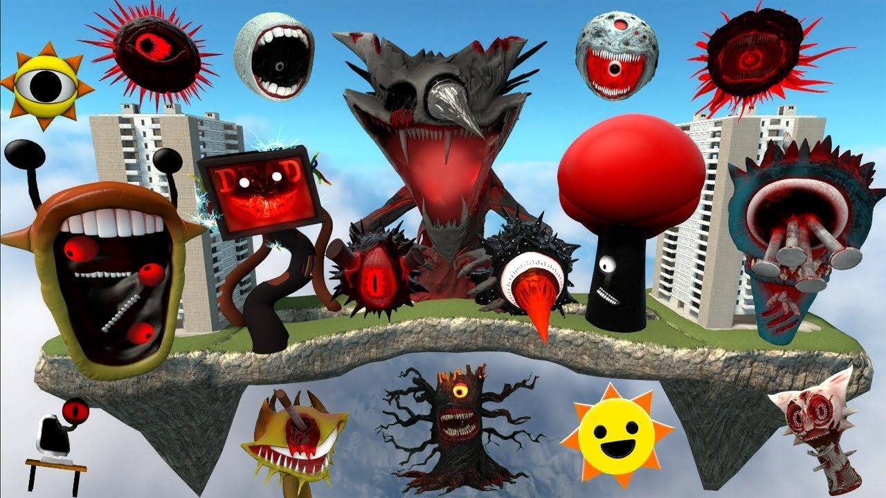 SPARTAN KICKING INCREDIBOX SPRUNKI FAMILY in SKY CONSTRUCT - Garry's Mod
