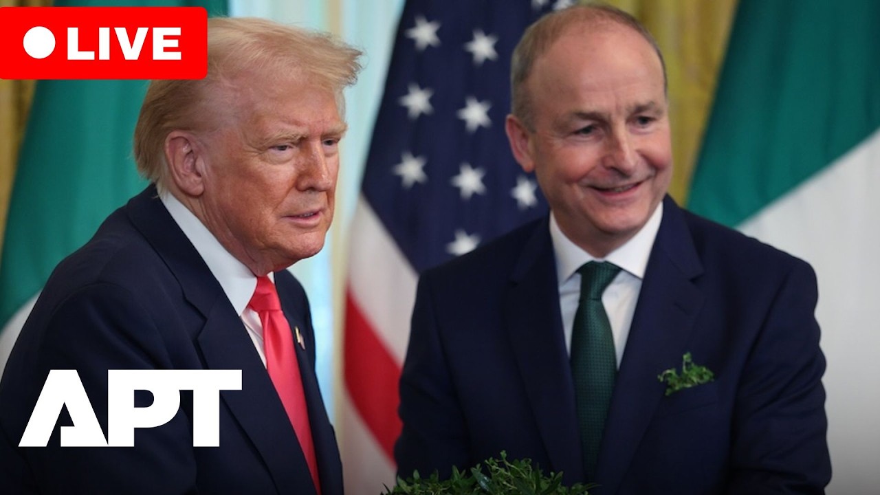 LIVE | Trump Hosts Irish PM Micheál Martin for Shamrock Bowl at White House | APT