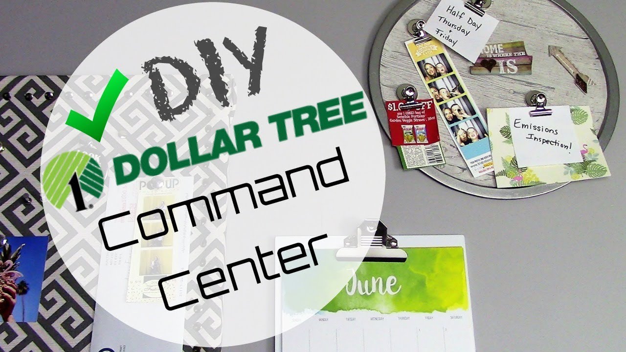 Dollar Tree Command Center DIY * Dollar tree organizing * DIY room decor