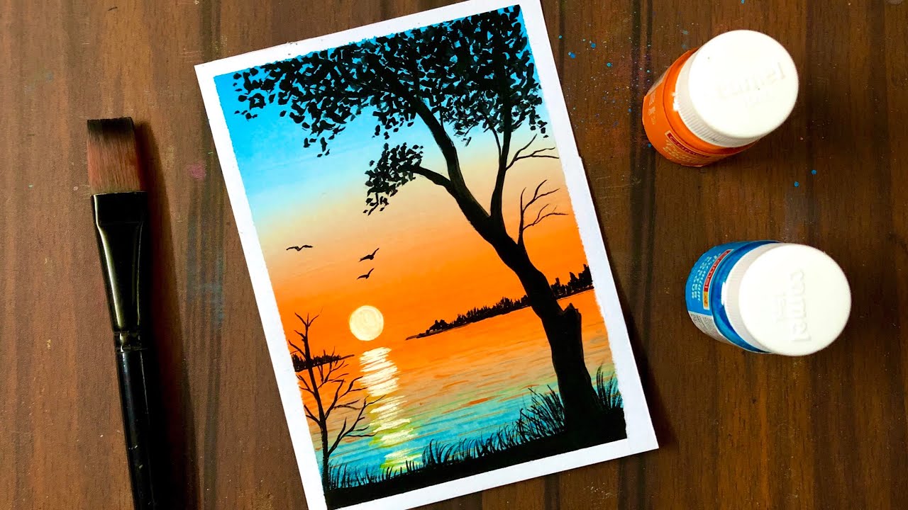 Easy Painting for Beginners | Poster Colour Painting Ideas