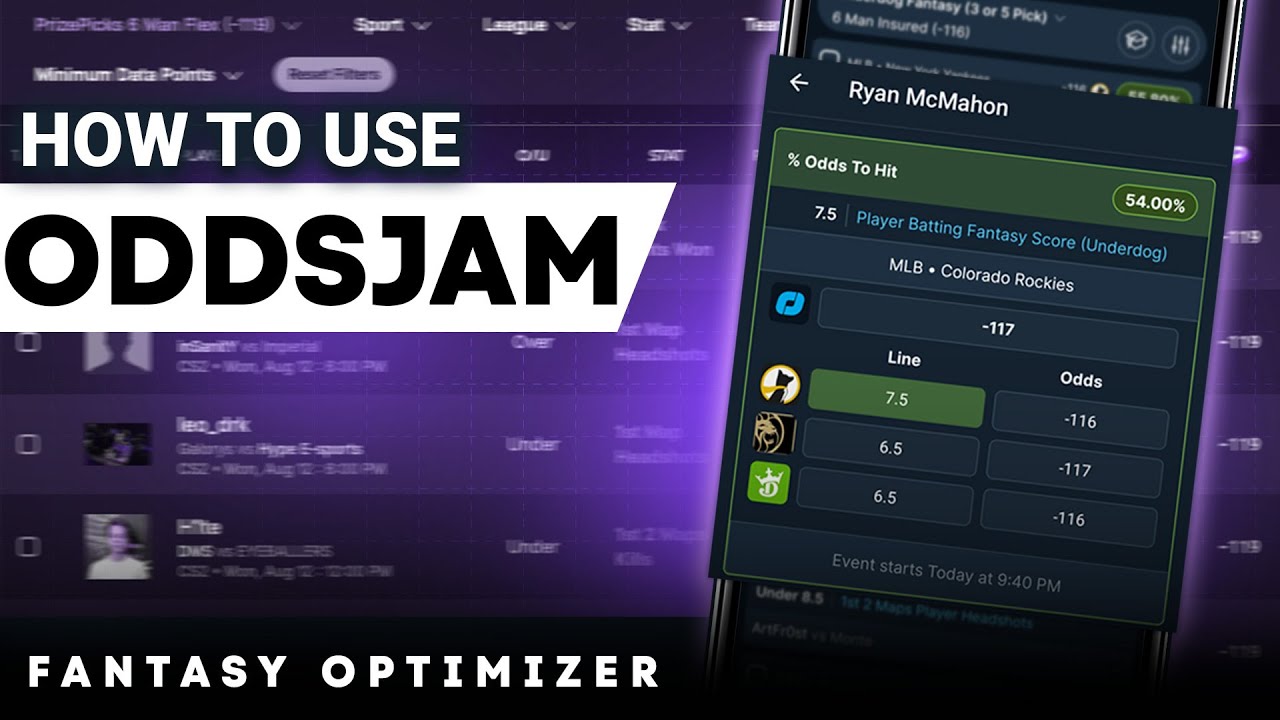 Победить PrizePicks и Underdog Fantasy | Как пользоваться OddsJam