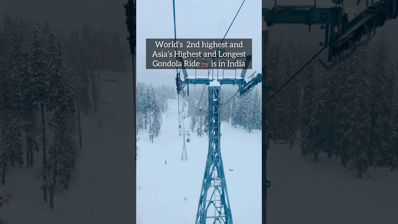 Experience the World's Second Highest Gondola Ride!🫶 #gulmarg #kashmir #winterwonderland #viral