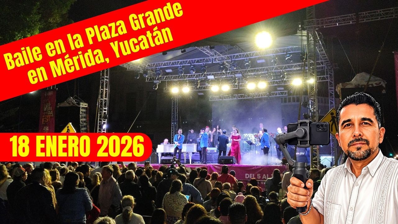 Baile en la Plaza Grande en Mérida, Yucatán / 18 enero 2026