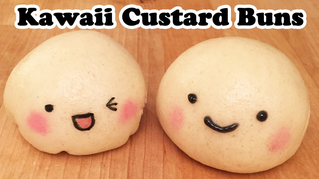 Kawaii Steamed Custard Buns - Cheeky Crumbs